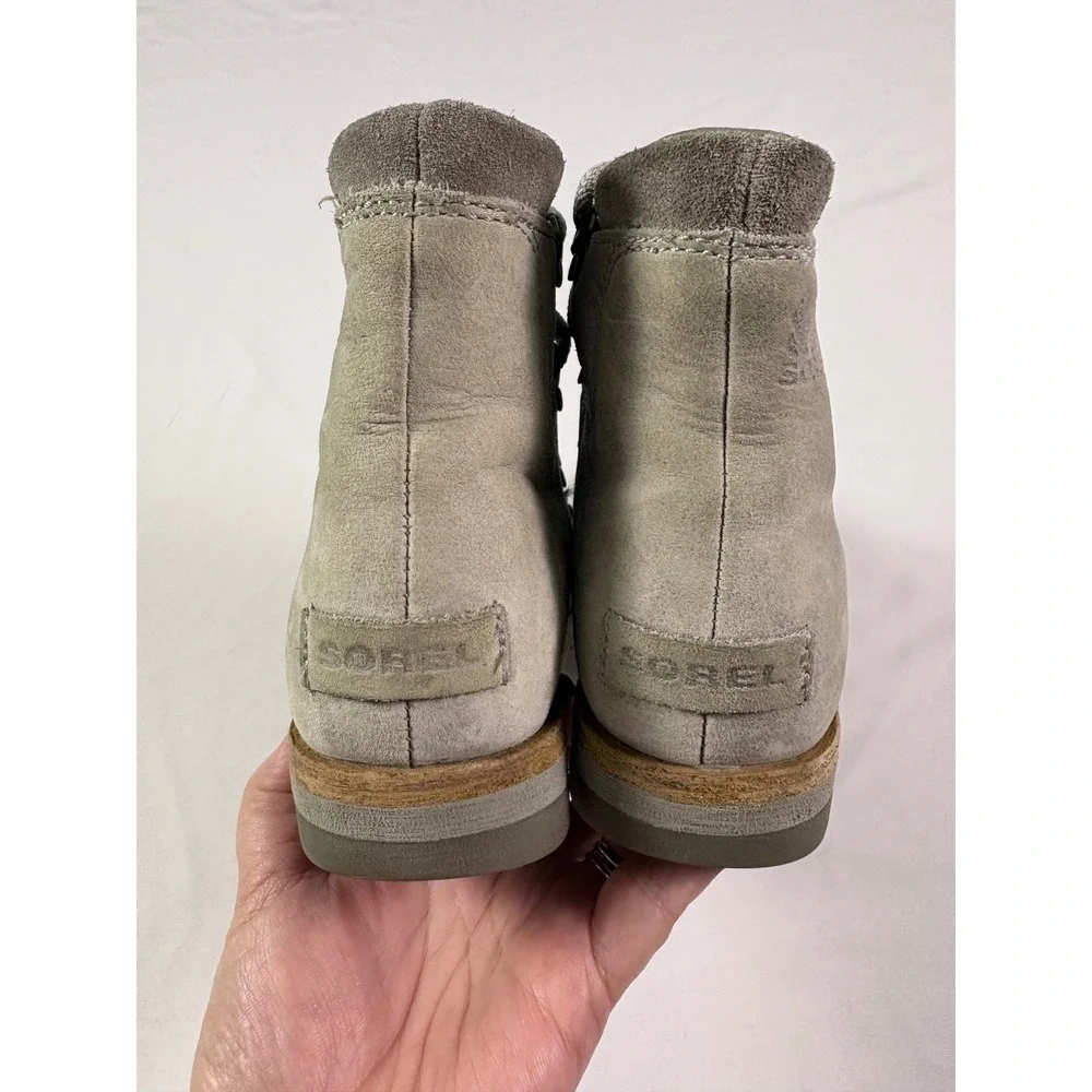 Sorel Sneakchic Alpine Bootie Women‎ 5 Suede Waterproof Hiking Winter Neural